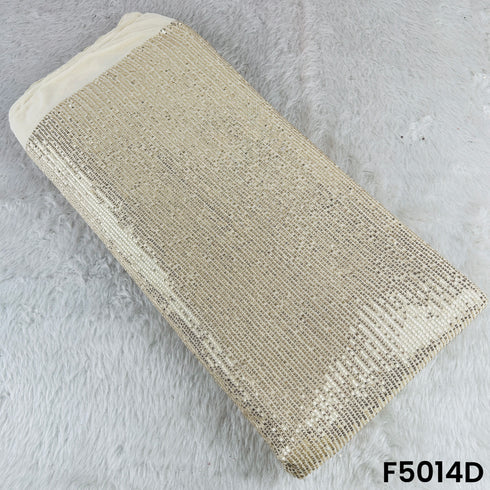 Sequins Embroidered Lycra Net Fabric-F5014