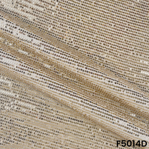Sequins Embroidered Lycra Net Fabric-F5014