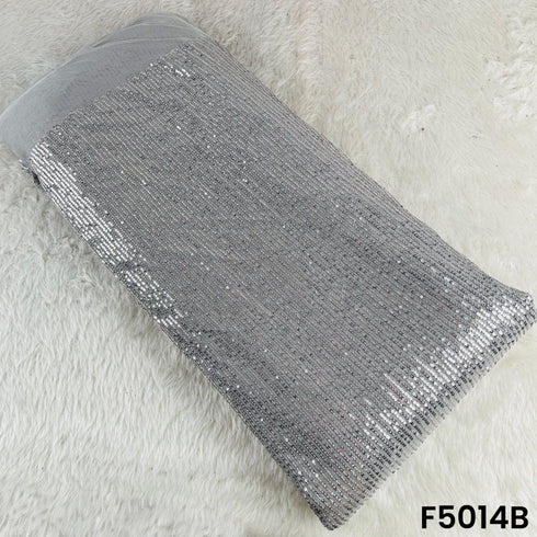 Sequins Embroidered Lycra Net Fabric-F5014