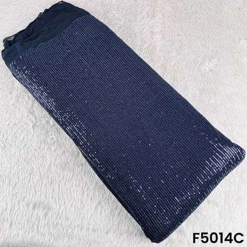 Sequins Embroidered Lycra Net Fabric-F5014