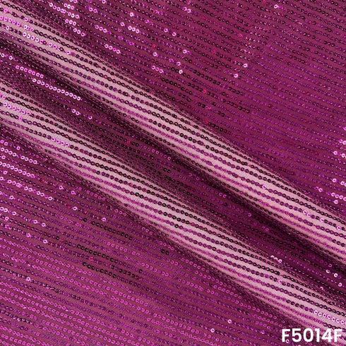 Sequins Embroidered Lycra Net Fabric-F5014