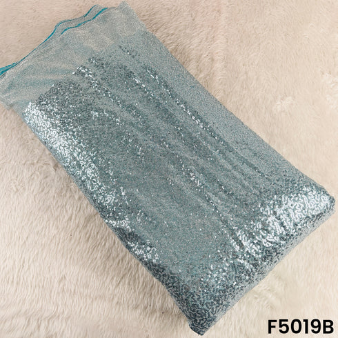 Sequins Embroidered Simmer Lycra Fabric-F5019