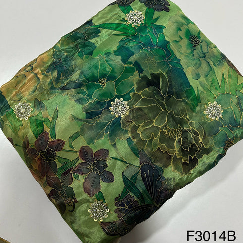 Cut Dana Work Sequins Crepe Fabric-F3014