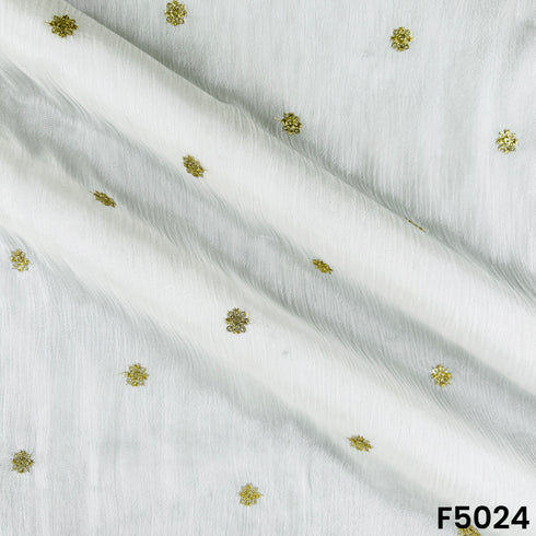Dyeable Zari Work Chinon Chiffon Fabric-F5024