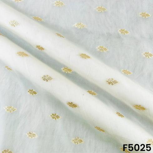 Dyeable Zari Work Organza Fabric-F5025
