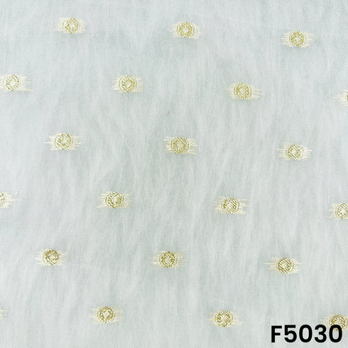 Dyeable Zari Work Organza Fabric-F5030