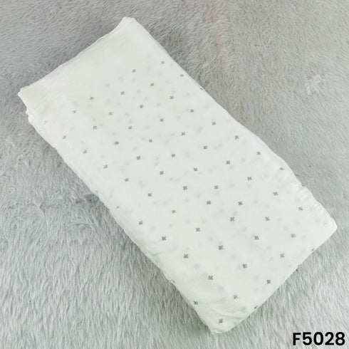 Dyeable Zari Work Chinnon Chiffon Fabric-F5028