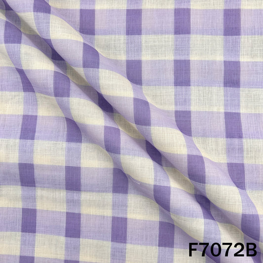 Plain Check Linen Fabric - F7072