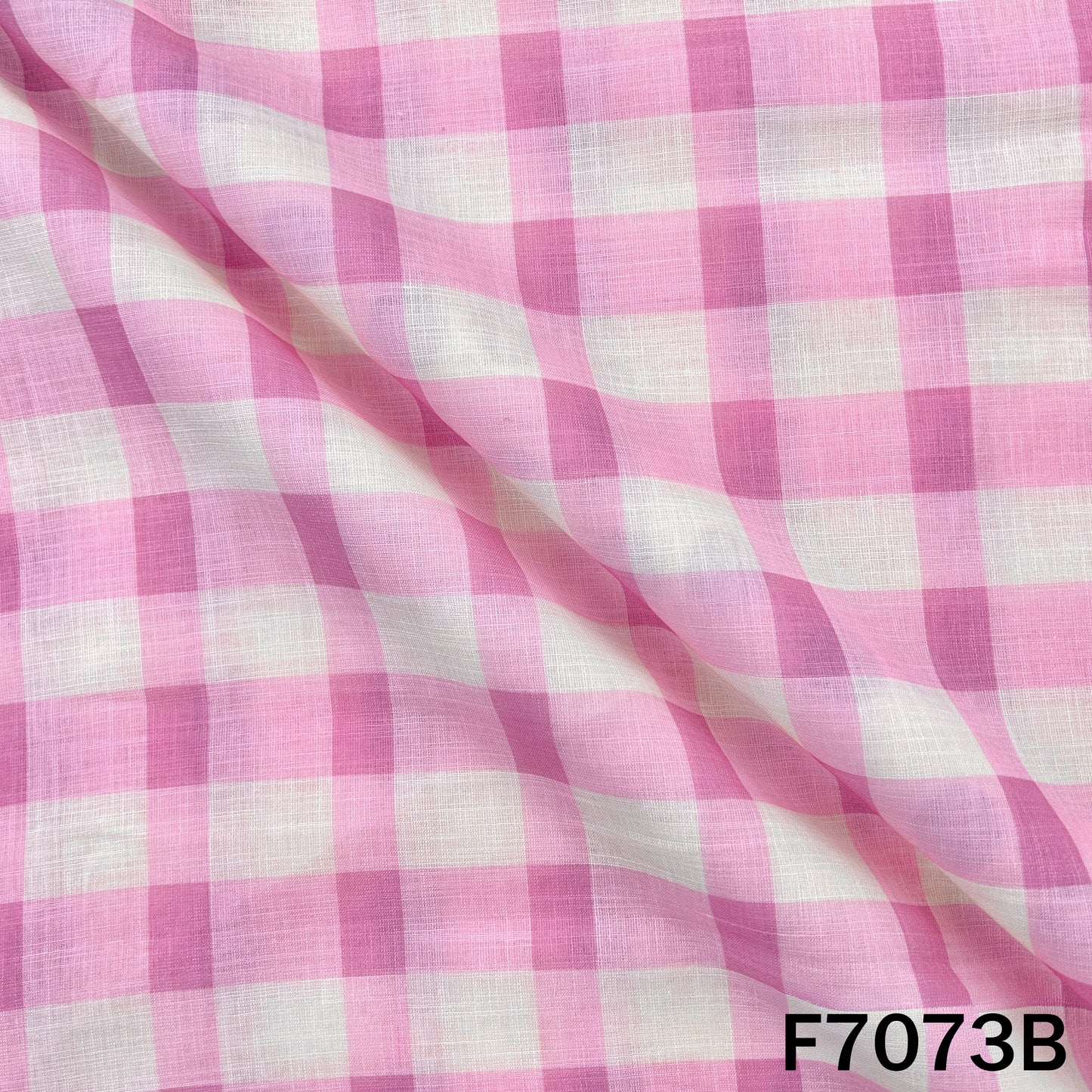 Printed Check Linen Fabric - F7073