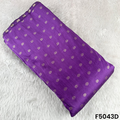 Zari Buti Work Raw Silk Fabric-F5043