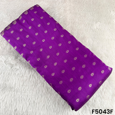 Zari Buti Work Raw Silk Fabric-F5043