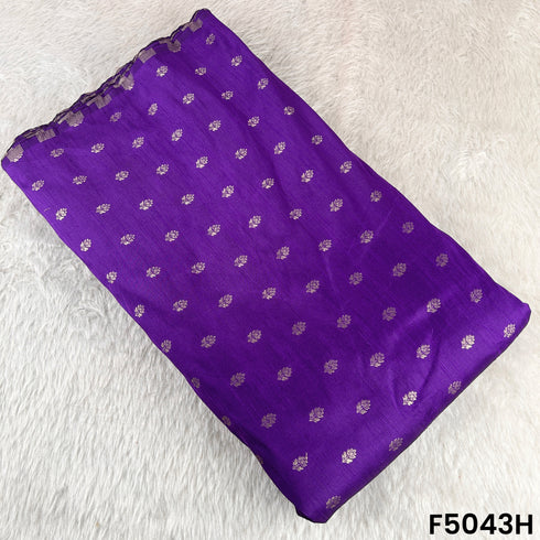 Zari Buti Work Raw Silk Fabric-F5043