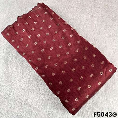 Zari Buti Work Raw Silk Fabric-F5043