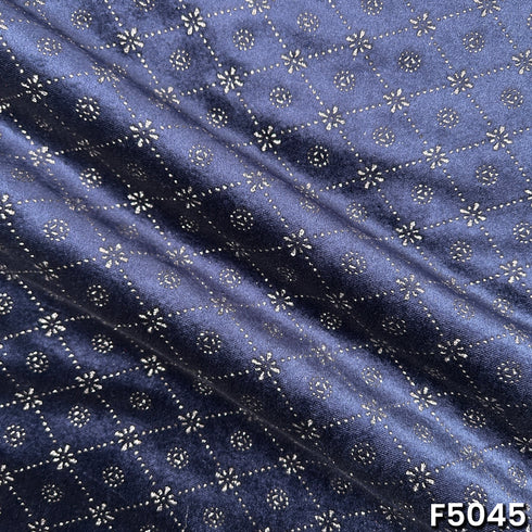Glitter Work Velvet Fabric-F5045