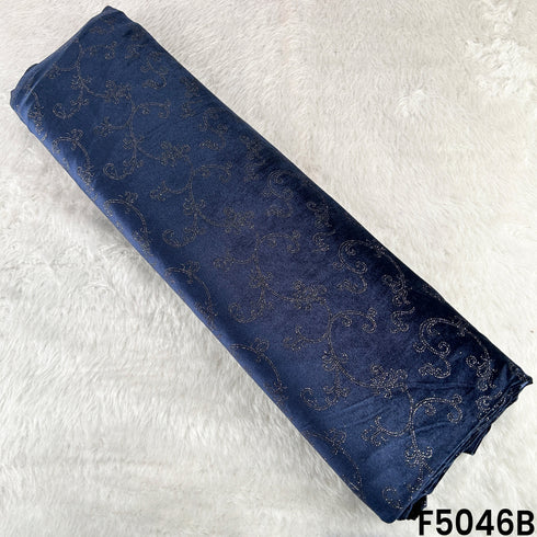 Glitter Work Velvet Fabric-F5046