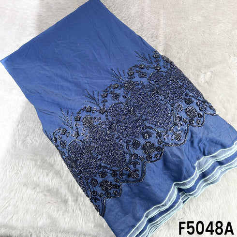 Cut Dana Thread Sequins Work Denim Fabric-F5048