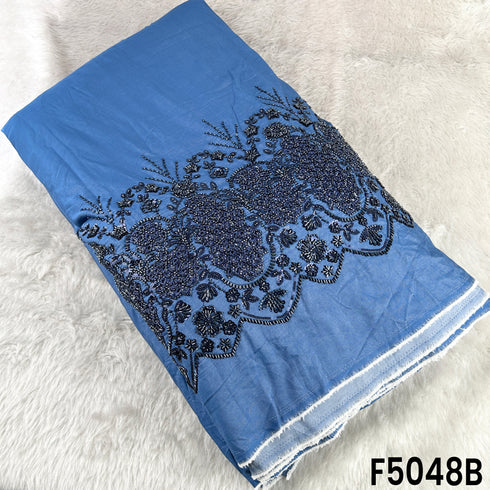 Cut Dana Thread Sequins Work Denim Fabric-F5048