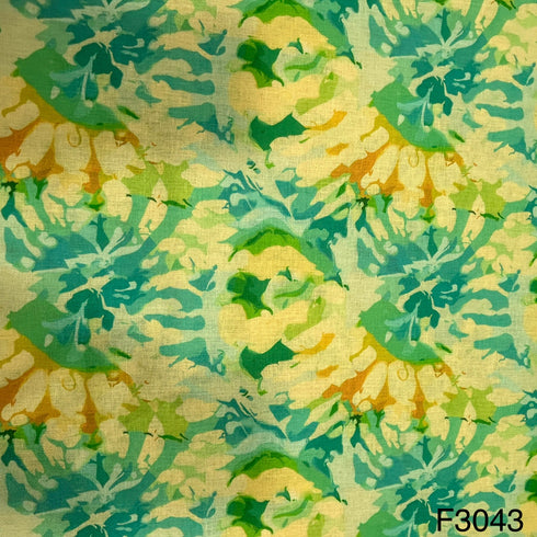 Printed Linen Cotton Fabric-F3043