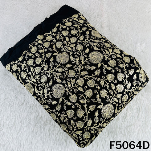 Zari Sequins Embroidered Georgette Fabric-F5064