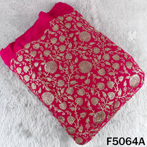 Zari Sequins Embroidered Georgette Fabric-F5064