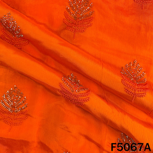 Cut Dana Thread Work Chinnon Chiffon Fabric-F5067