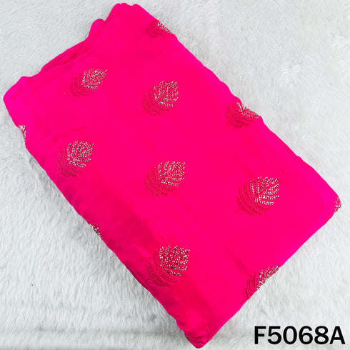 Cut Dana Thread Work Chinnon Chiffon Fabric-F5068