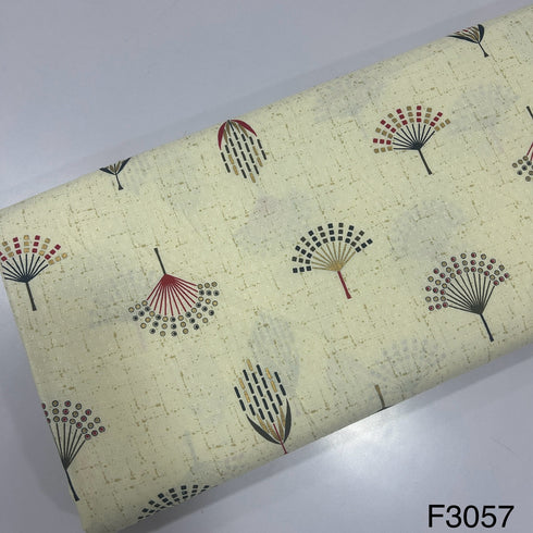 Foil Printed Rayon Cotton Fabric-F3057