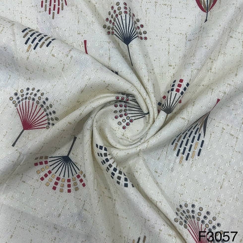 Foil Printed Rayon Cotton Fabric-F3057