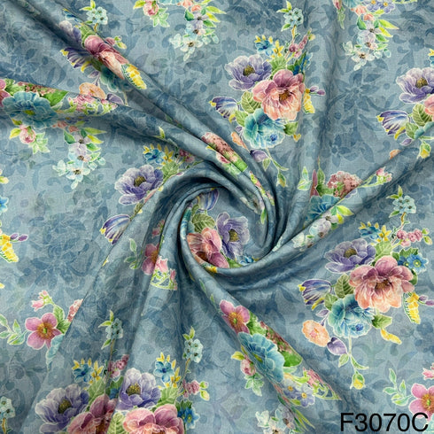 Printed Lizzy Bizzy Cotton Fabric-F3070