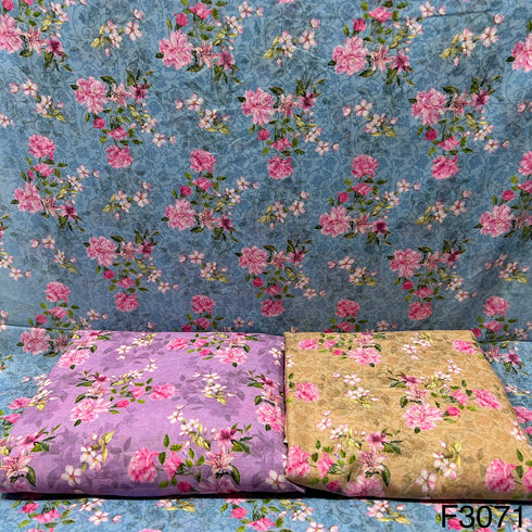 Printed Lizzy Bizzy Cotton Fabric-F3071