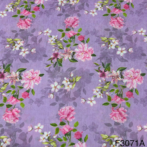 Printed Lizzy Bizzy Cotton Fabric-F3071