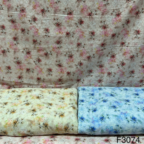 Printed Lizzy Bizzy Cotton fabric-F3074