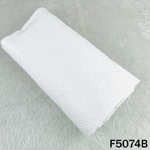 Chikankari Cotton Fabric-F5074
