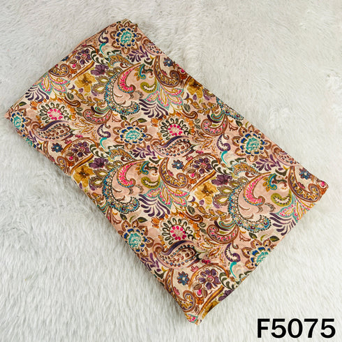 Digital Print Upada Silk Fabric-F5075