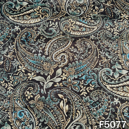 Digital Print Upada Silk Fabric-F5077