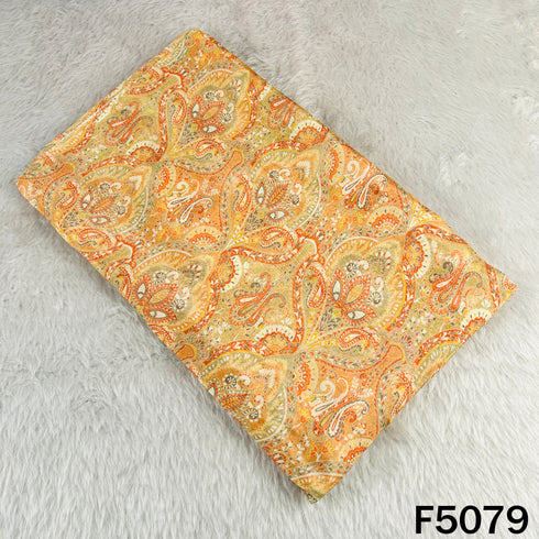 Digital Print Upada Silk Fabric-F5079