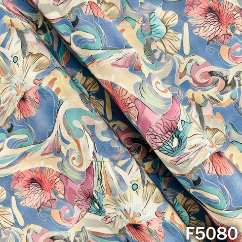 Digital Print Crepe Fabric-F5080