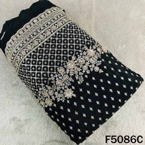 Cut Dana Sequins Embroidered Crepe Fabric - F5086