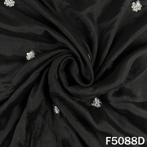 Cut Dana Sequins Work Chinon Chiffon Fabric-F5088