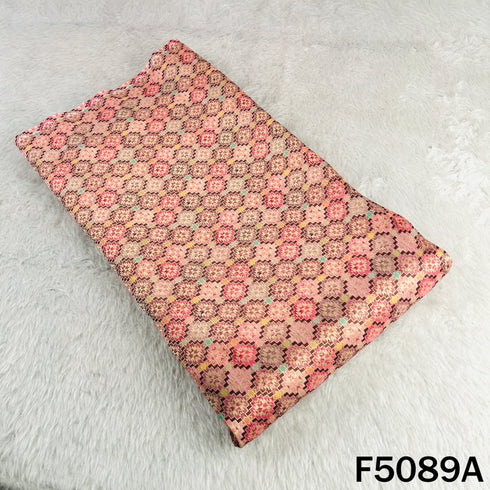 Zari Work Dola Silk Fabric-F5089