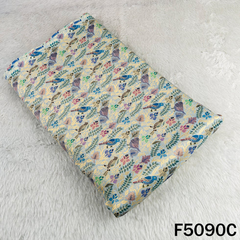 Zari Work Dola Silk Fabric-F5090