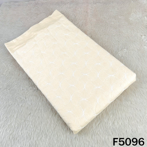 Thread Embroidered Chanderi Silk Fabric - F5096