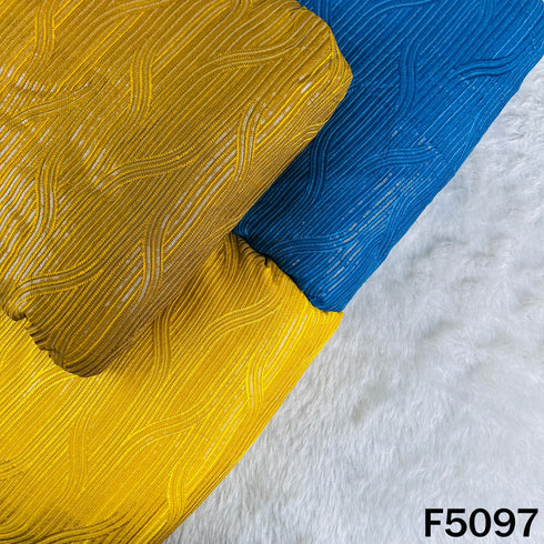 Thread Sequins Embroidered Dola Silk Fabric - F5097