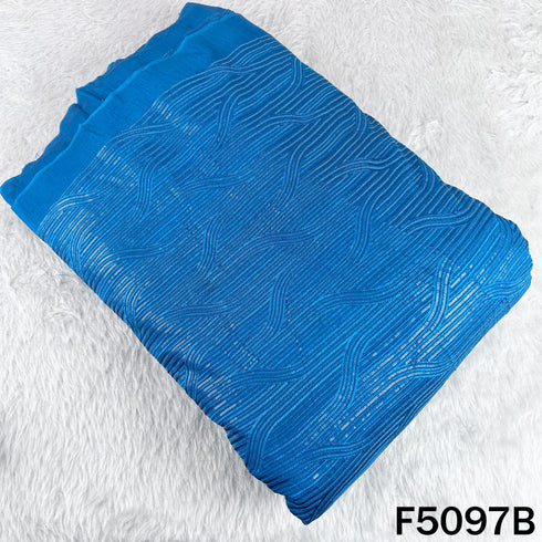 Thread Sequins Embroidered Dola Silk Fabric - F5097