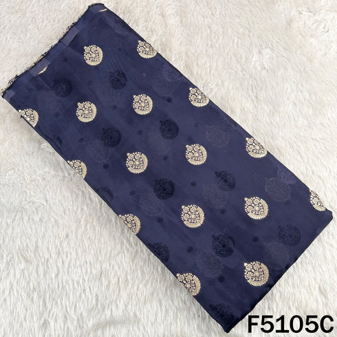 Zari Self Buta Work Silk Fabric - F5105