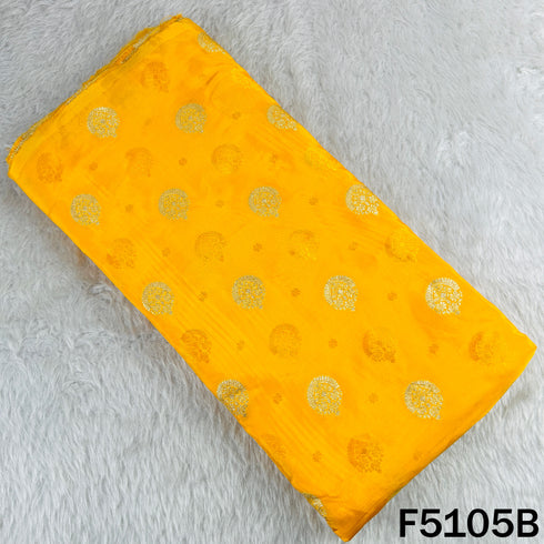 Zari Self Buta Work Silk Fabric - F5105