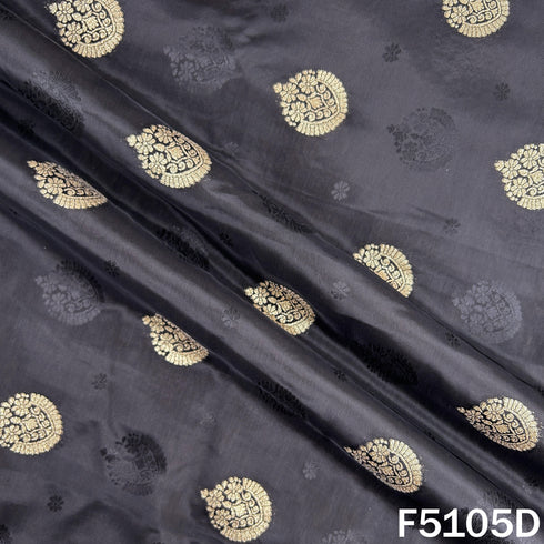 Zari Self Buta Work Silk Fabric - F5105