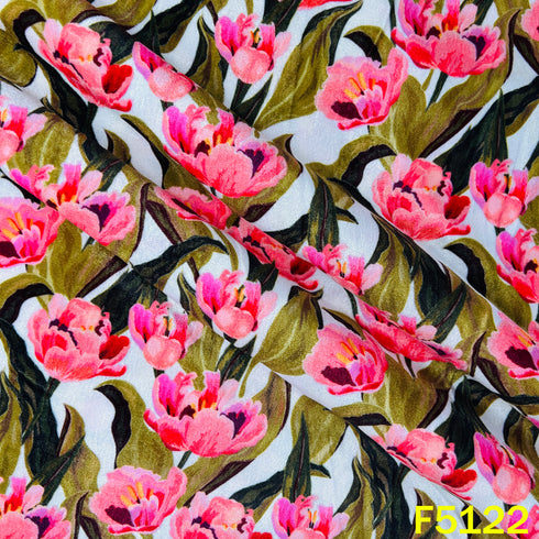 Digital Print Velvet Fabric - F5122
