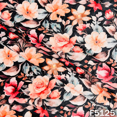 Digital Print Velvet Fabric - F5125