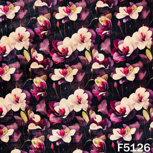 Digital Print Velvet Fabric - F5126